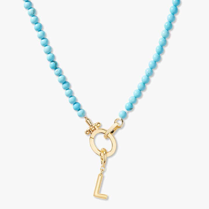 Avery Initial Turquoise Necklace