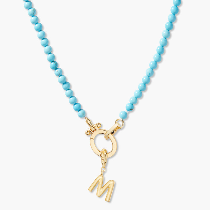 Avery Initial Turquoise Necklace