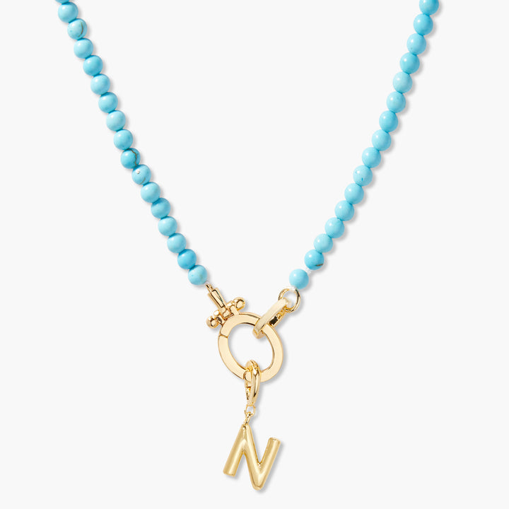 Avery Initial Turquoise Necklace