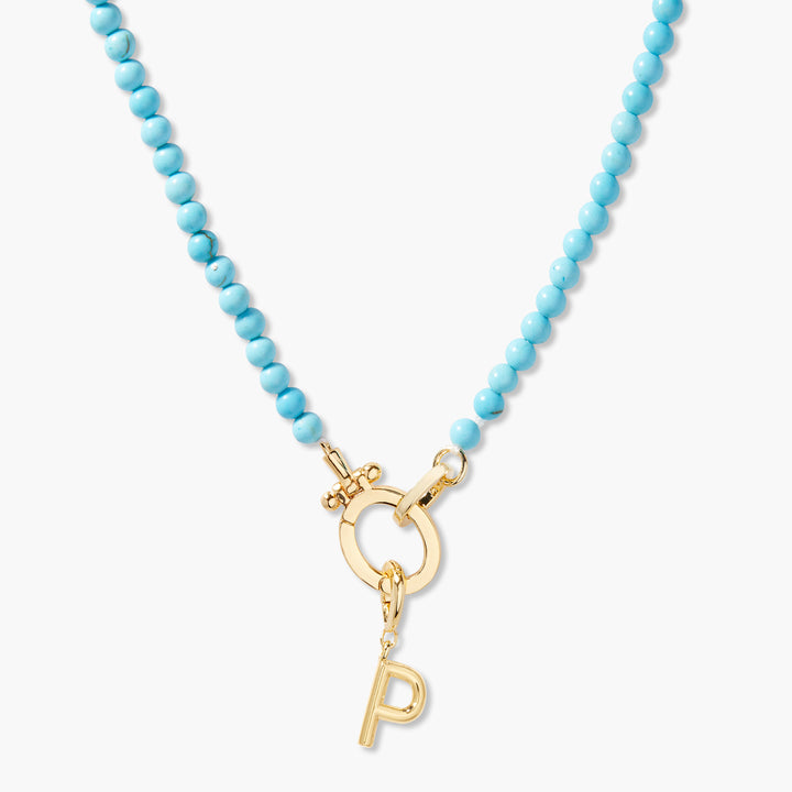 Avery Initial Turquoise Necklace