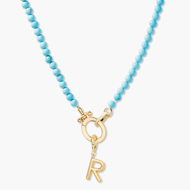 Avery Initial Turquoise Necklace