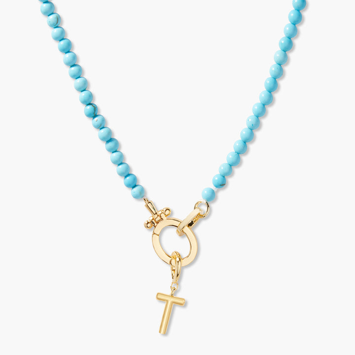 Avery Initial Turquoise Necklace