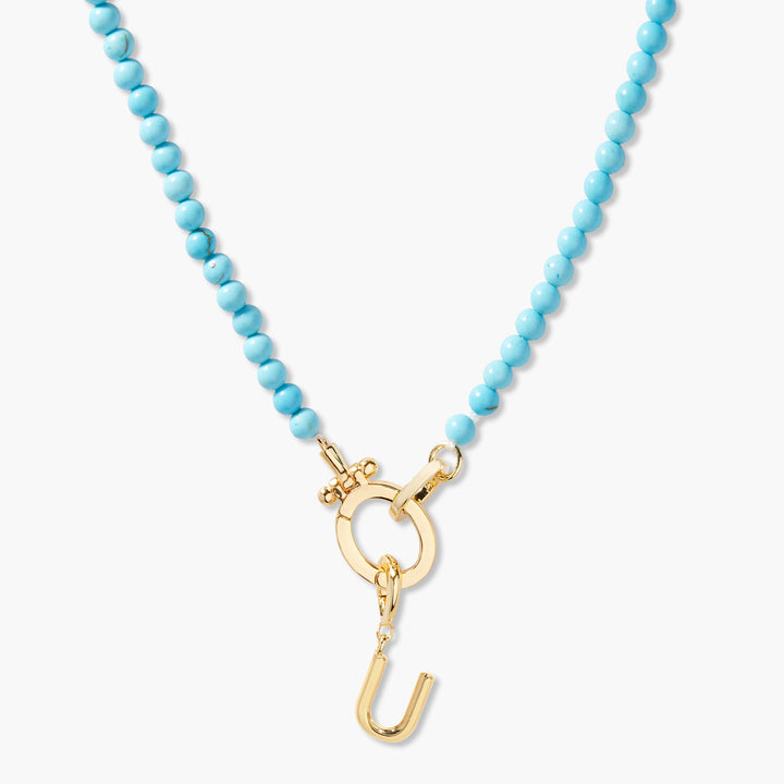 Avery Initial Turquoise Necklace