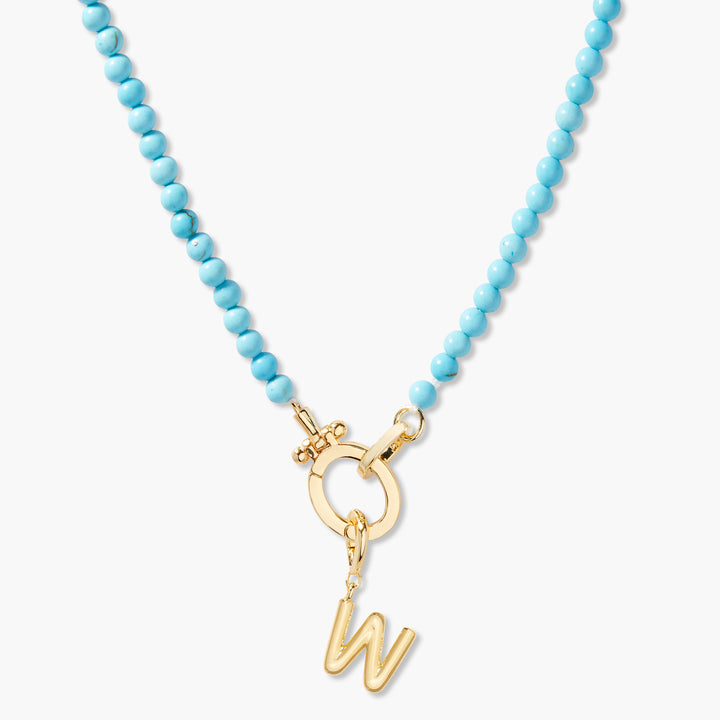 Avery Initial Turquoise Necklace