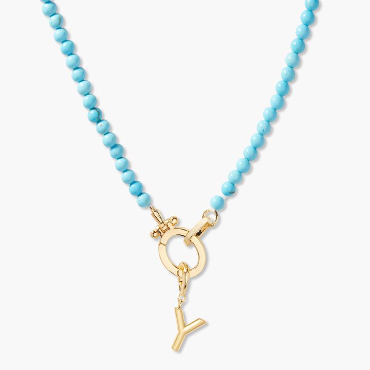 Avery Initial Turquoise Necklace