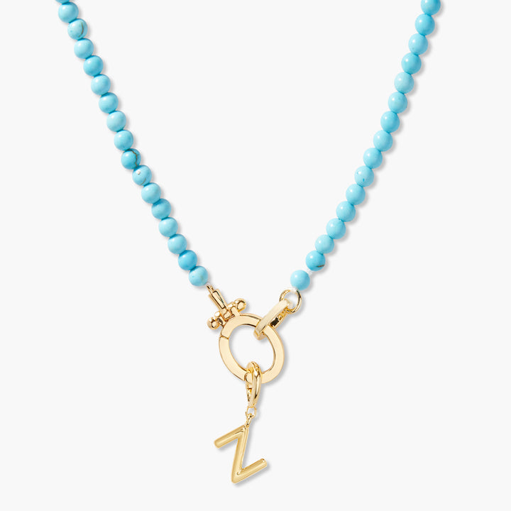 Avery Initial Turquoise Necklace