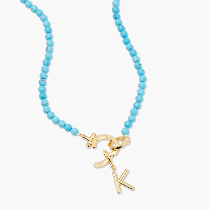 Avery Initial Turquoise Necklace