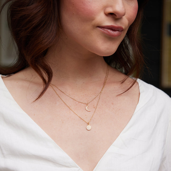 Adeline Moon Vermeil Necklace