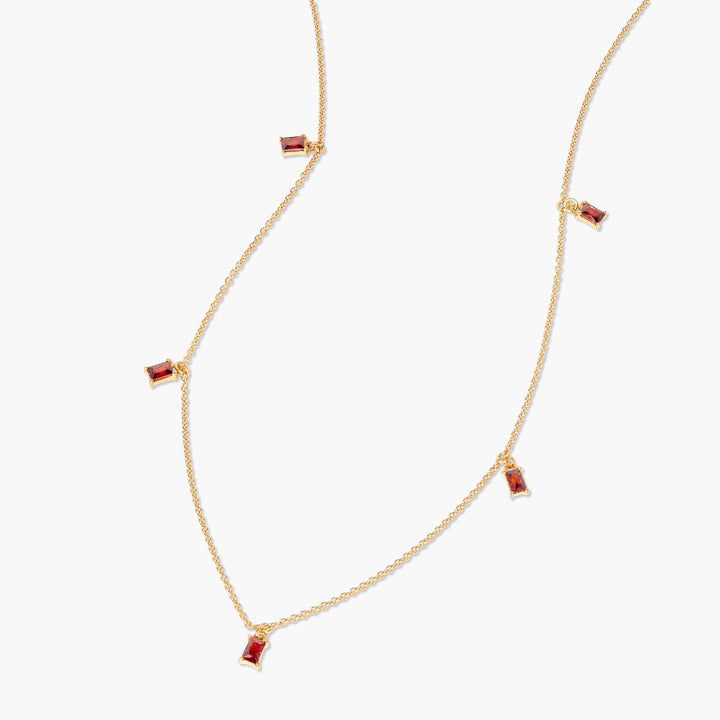 Jules Baguette Floating Birthstone Necklace