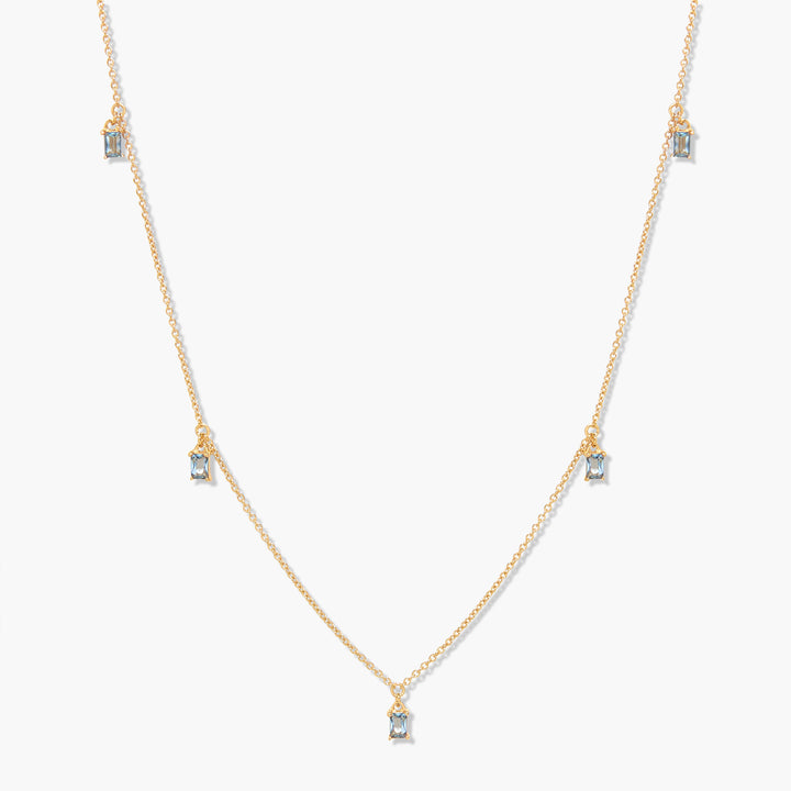 Jules Baguette Floating Birthstone Necklace