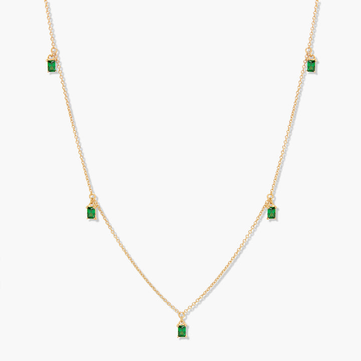 Jules Baguette Floating Birthstone Necklace