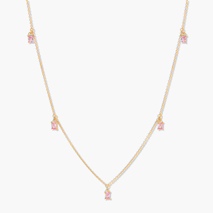 Jules Baguette Floating Birthstone Necklace