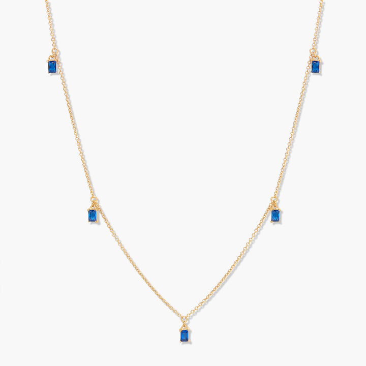 Jules Baguette Floating Birthstone Necklace