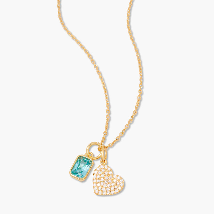 Adeline Heart Birthstone Necklace