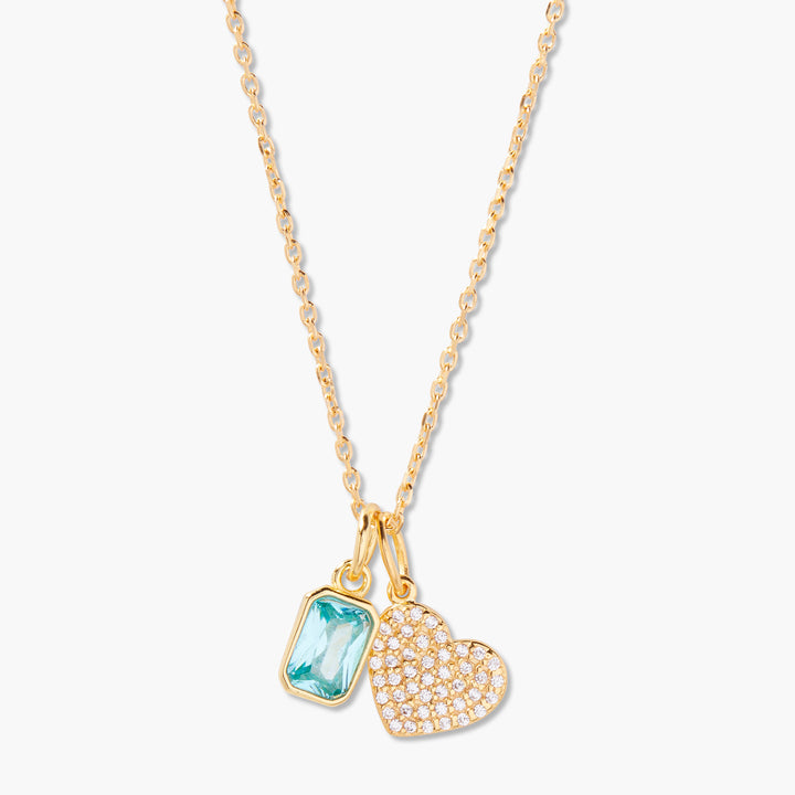 Adeline Heart Birthstone Necklace