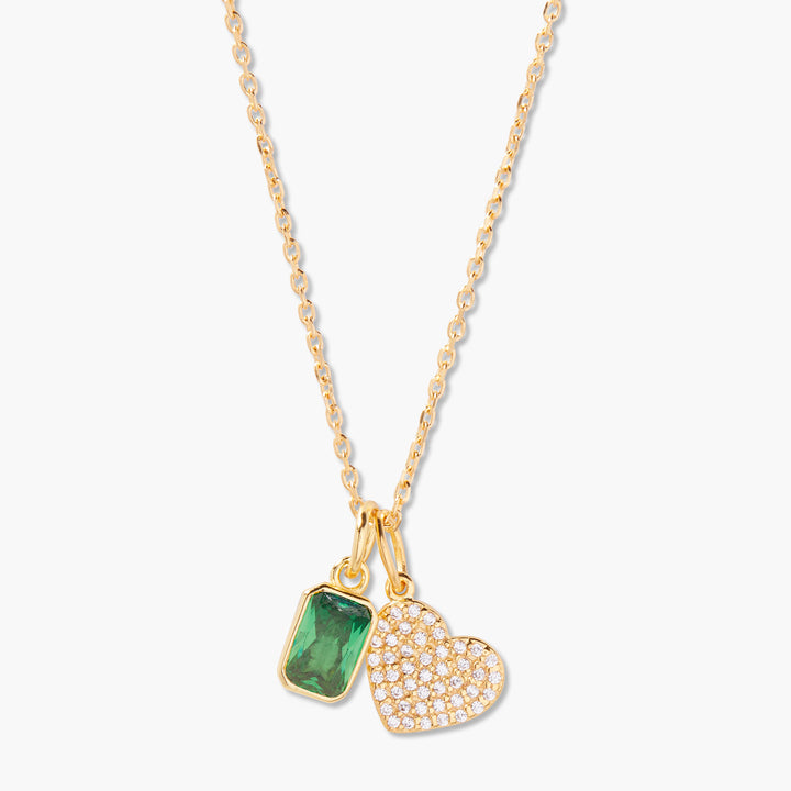 Adeline Heart Birthstone Necklace