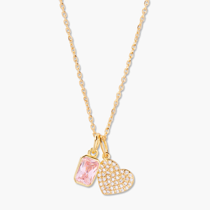 Adeline Heart Birthstone Necklace