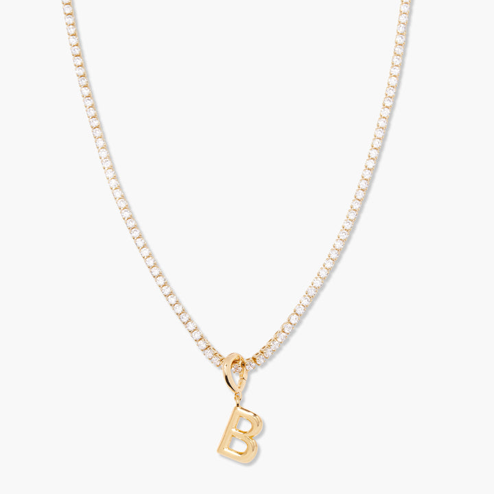Isabella Mini Initial Tennis Necklace
