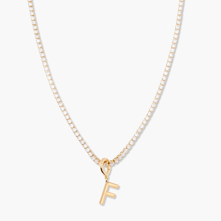 Isabella Mini Initial Tennis Necklace
