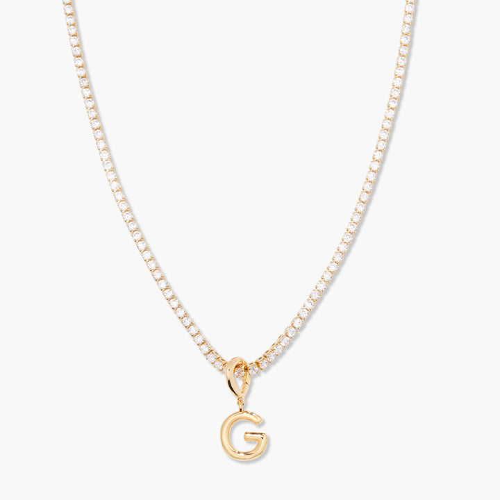 Isabella Mini Initial Tennis Necklace
