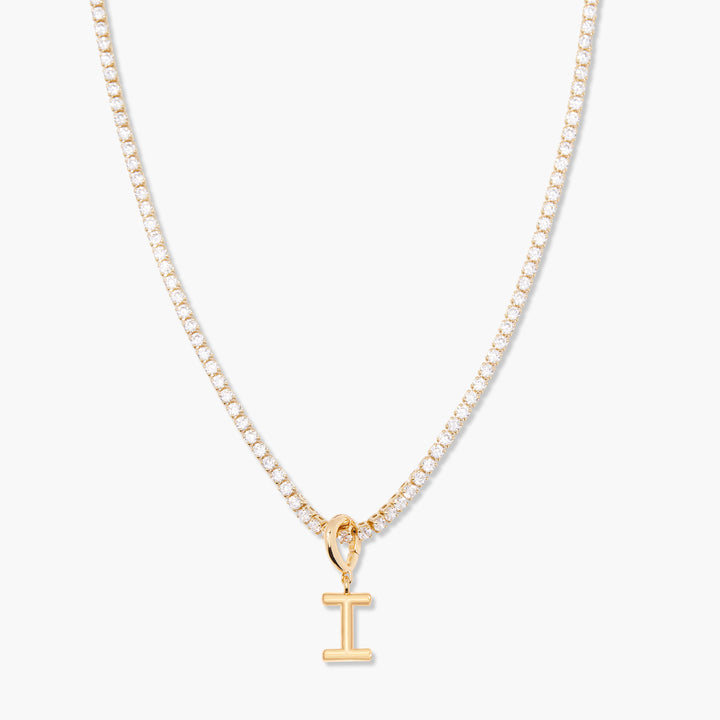 Isabella Mini Initial Tennis Necklace
