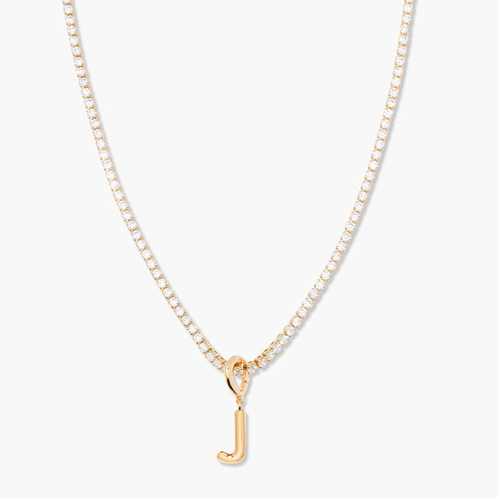 Isabella Mini Initial Tennis Necklace