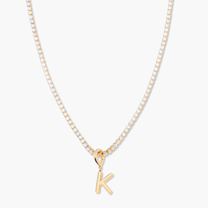 Isabella Mini Initial Tennis Necklace