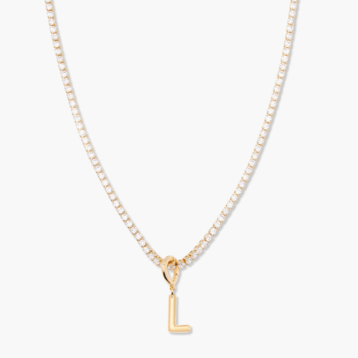 Isabella Mini Initial Tennis Necklace