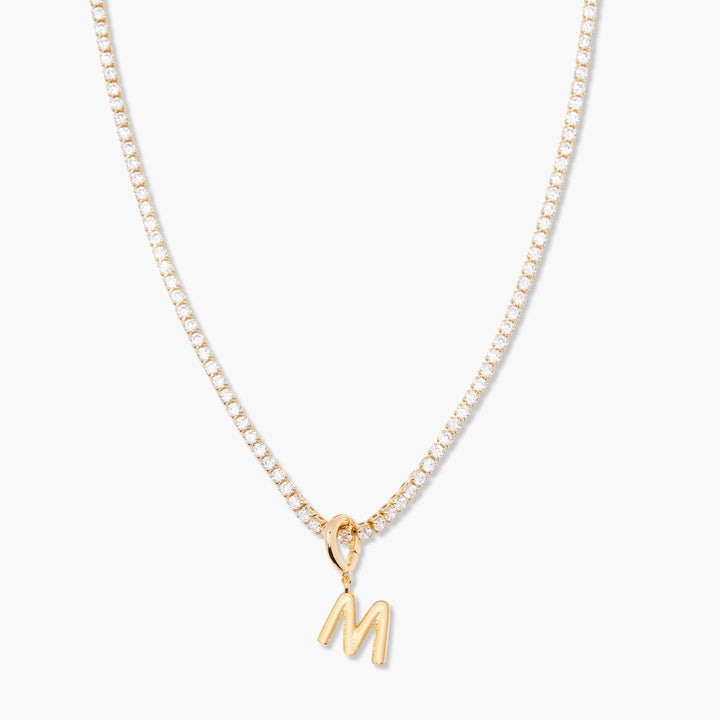 Isabella Mini Initial Tennis Necklace