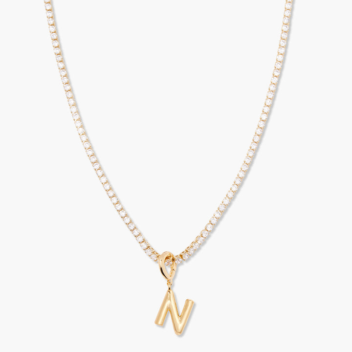 Isabella Mini Initial Tennis Necklace