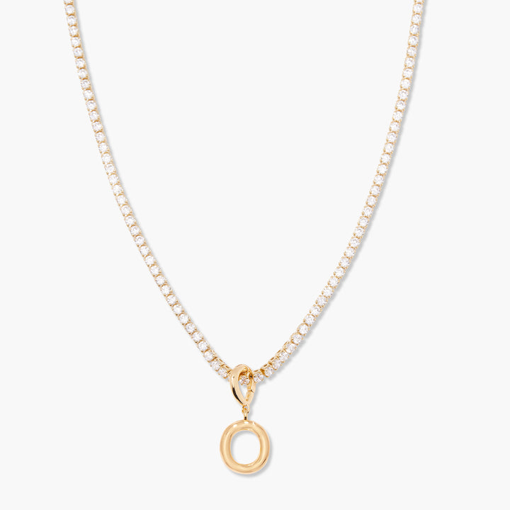 Isabella Mini Initial Tennis Necklace