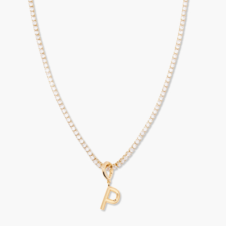 Isabella Mini Initial Tennis Necklace