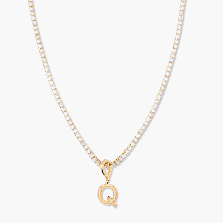 Isabella Mini Initial Tennis Necklace