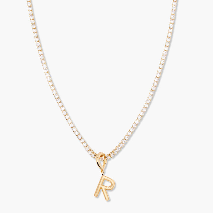 Isabella Mini Initial Tennis Necklace