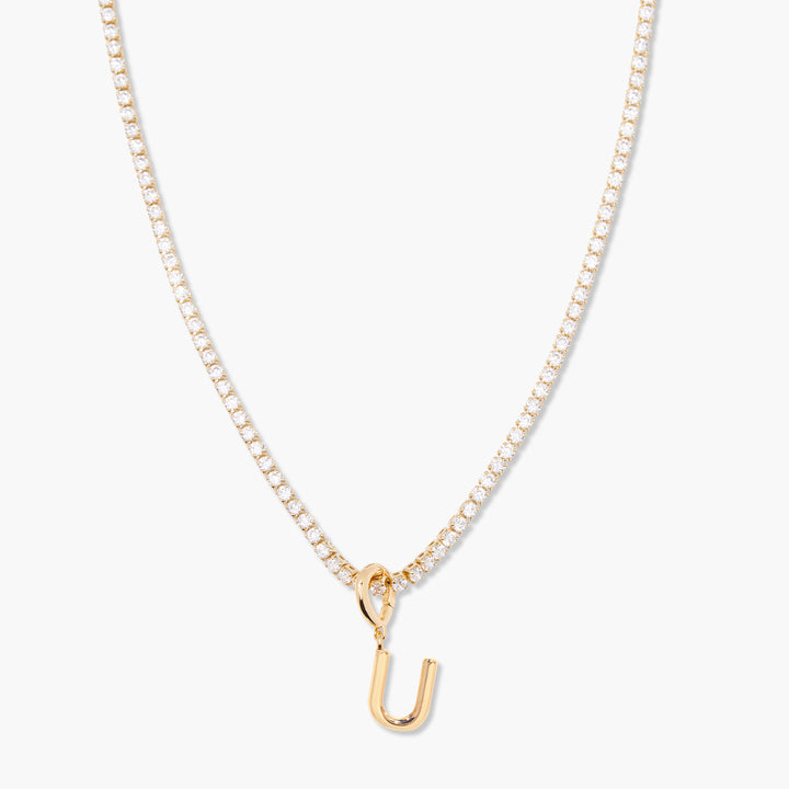 Isabella Mini Initial Tennis Necklace