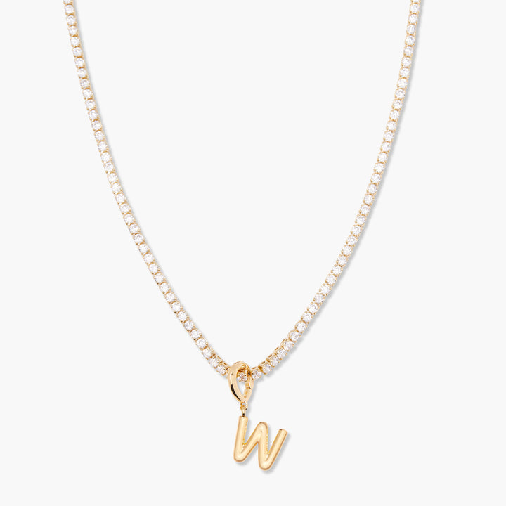 Isabella Mini Initial Tennis Necklace