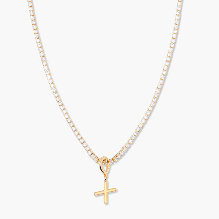 Isabella Mini Initial Tennis Necklace