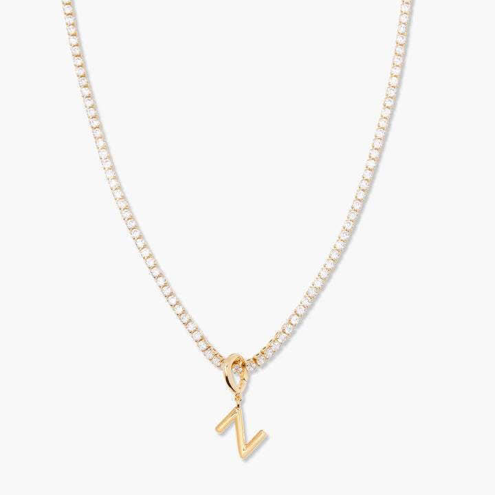Isabella Mini Initial Tennis Necklace