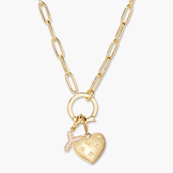 Lillian Initial Heart Charm Necklace
