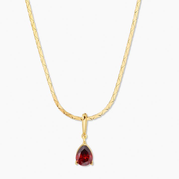 Melrose Teardrop Birthstone Necklace