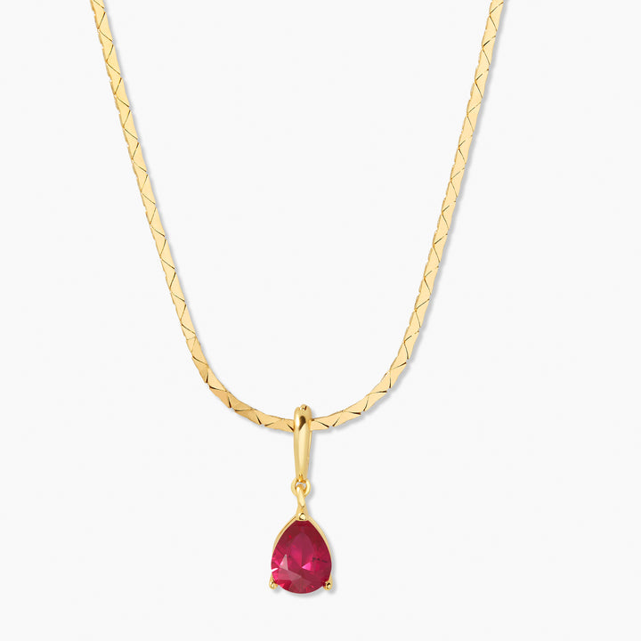 Melrose Teardrop Birthstone Necklace