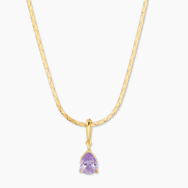 Melrose Teardrop Birthstone Necklace