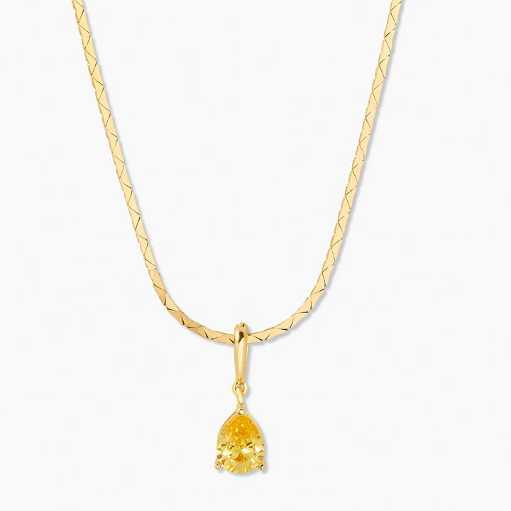 Melrose Teardrop Birthstone Necklace