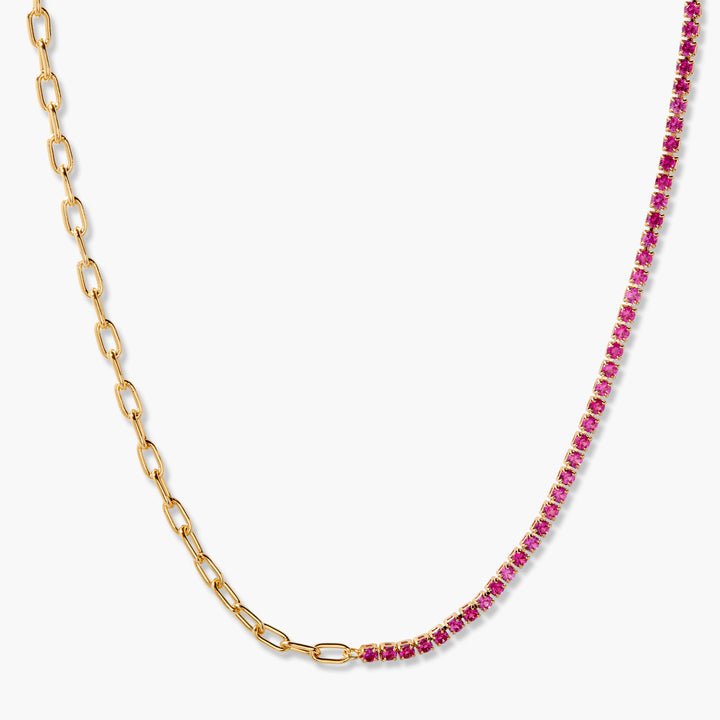 Isabella Mini Birthstone Tennis Necklace