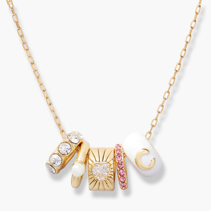 Kate Birthstone Initial Heart Necklace