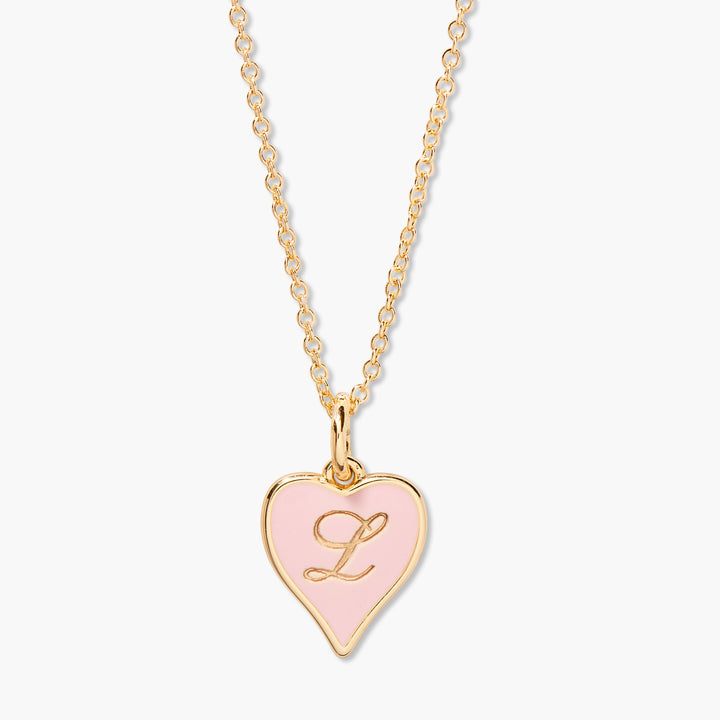 Penny Heart Initial Charm Necklace