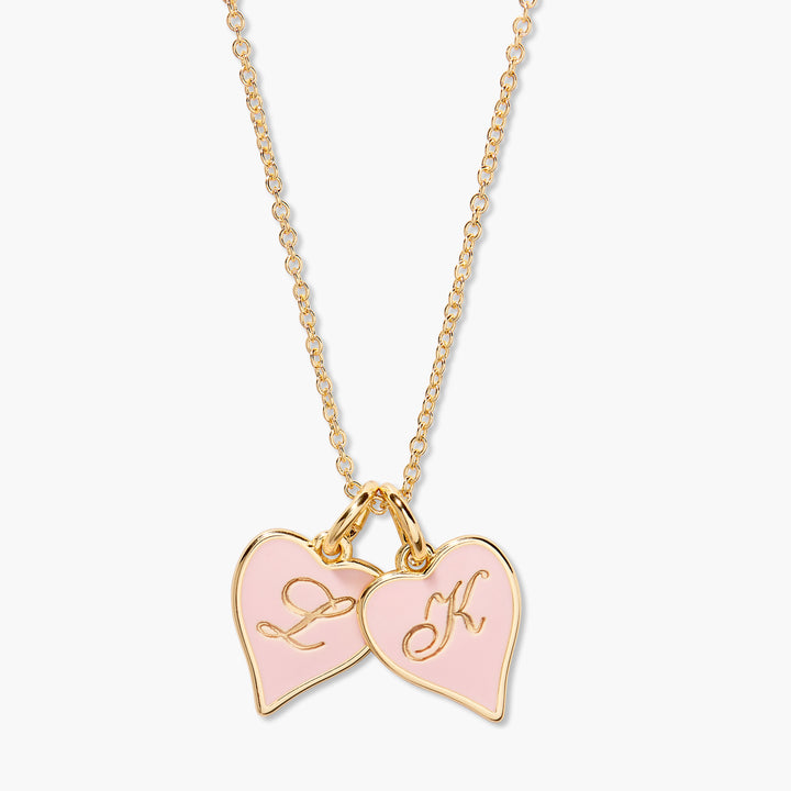 Penny Heart Initial Charm Necklace