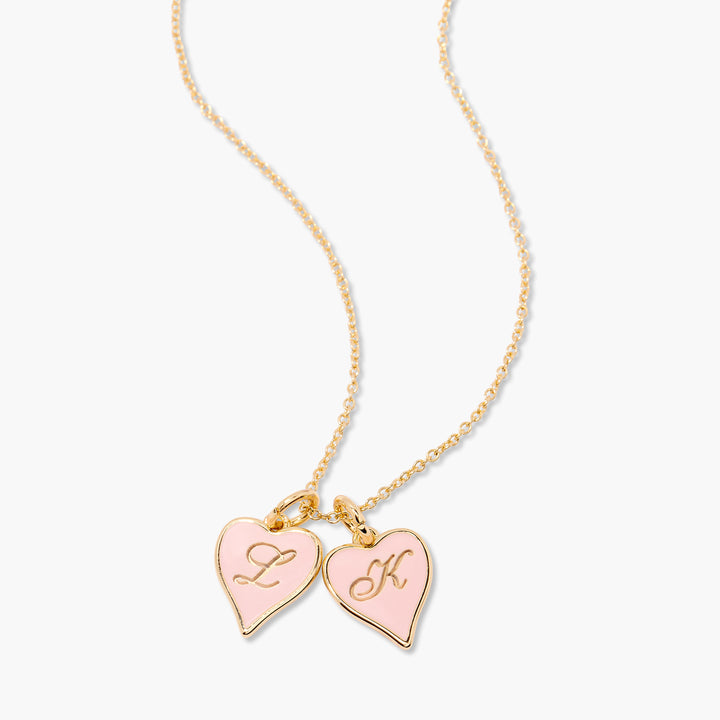 Penny Heart Initial Charm Necklace