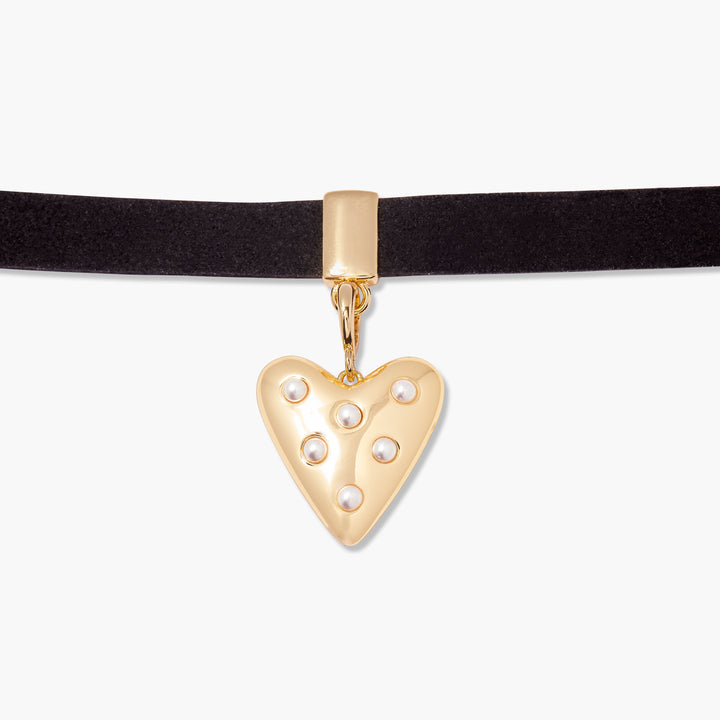 Samantha Heart Charm Choker