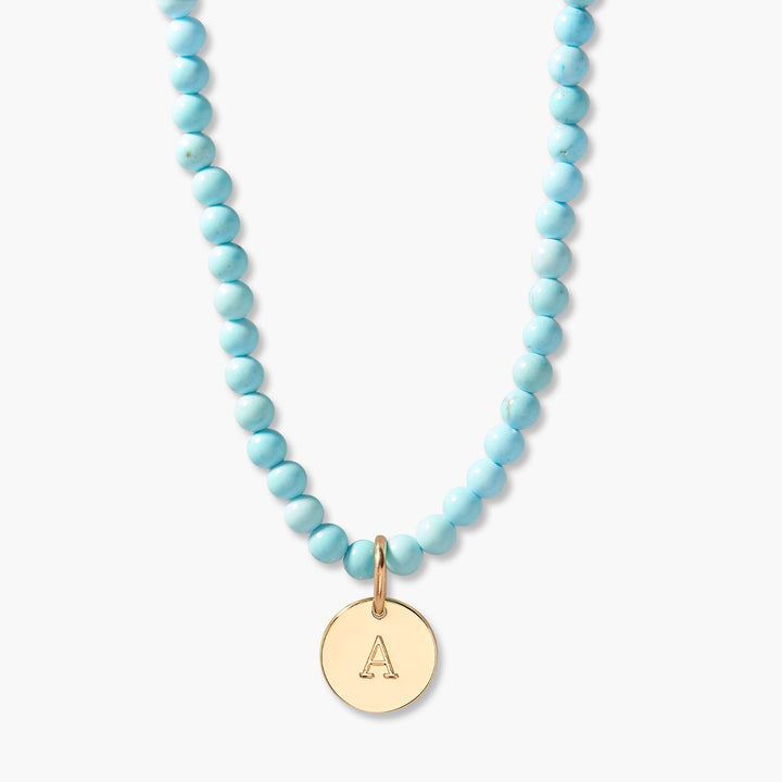 Madeline Turquoise Initial Necklace